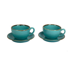 Набор чайных пар Porland Seasons Turquoise, 340 мл, 2 шт.