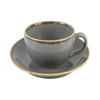 Чашка чайная Porland Seasons Dark Grey, 340 мл 