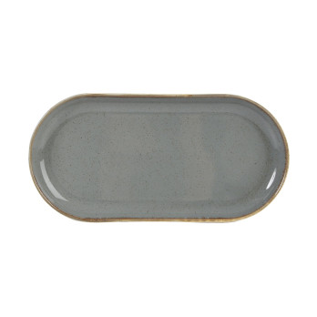 Блюдо овальное Porland Dark Grey, 29х15 см 