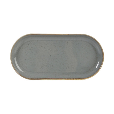 Блюдо овальное Porland Dark Grey, 29х15 см 