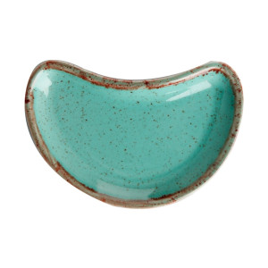 Соусник-полумесяц Porland Turquoise, 7х11 см