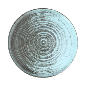 Тарелка с вертикальным бортом Porland Lykke Turquoise, 30 см