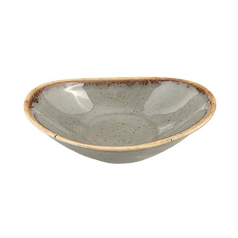 Соусник овальный Porland Seasons Dark Grey, 7х11 см 