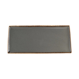 Блюдо прямоугольное Porland Seasons Dark Grey, 35х16 см 