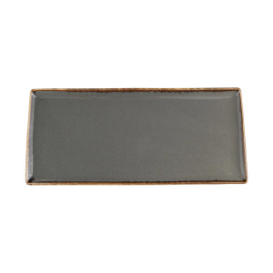 Блюдо прямоугольное Porland Seasons Dark Grey, 35х16 см 