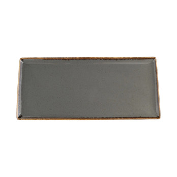 Блюдо прямоугольное Porland Seasons Dark Grey, 35х16 см 
