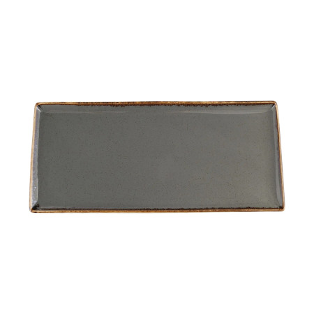 Блюдо прямоугольное Porland Seasons Dark Grey, 35х16 см 