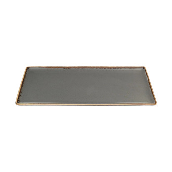 Блюдо прямоугольное Porland Seasons Dark Grey, 35х16 см 