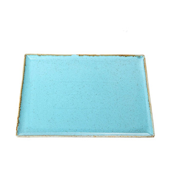 Блюдо прямоугольное Porland Seasons Turquoise, 21х27 см 