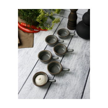 Мини-диш с ручкой Porland Seasons Dark Grey, 7х13 см 