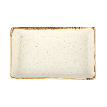 Блюдо прямоугольное Porland Seasons Beige, 16х10 см 