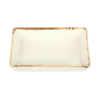 Блюдо прямоугольное Porland Seasons Beige, 16х10 см 