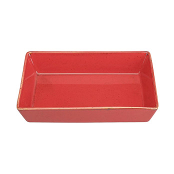 Блюдо прямоугольное Porland Seasons Red, 16х10 см 