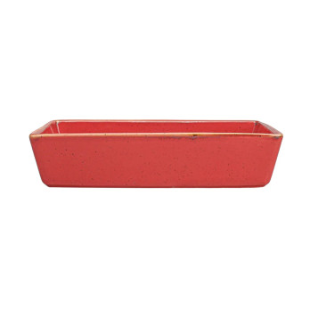 Блюдо прямоугольное Porland Seasons Red, 16х10 см 