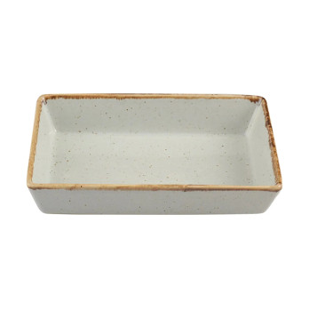 Блюдо прямоугольное Porland Seasons Grey, 16х10 см 