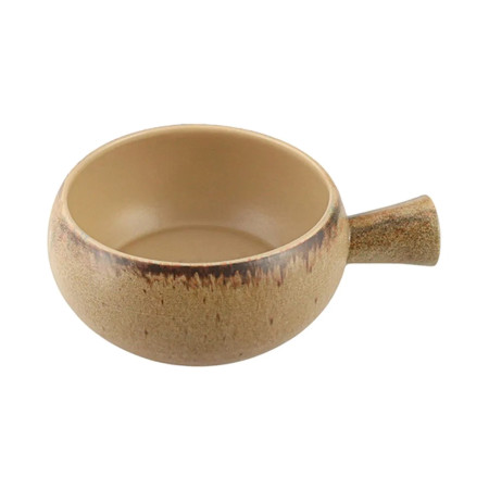 Салатник с ручкой Porland Stoneware Natura, 14 см 