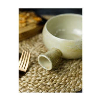 Салатник с ручкой Porland Stoneware Pearl, 14 см 