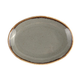 Блюдо овальное Porland Seasons Dark Grey, 24х19 см 