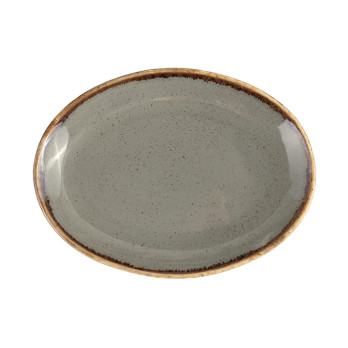 Блюдо овальное Porland Seasons Dark Grey, 24х19 см 