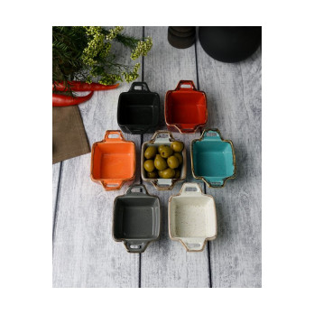 Соусник квадратный Porland Seasons Turquoise, 7х10 см