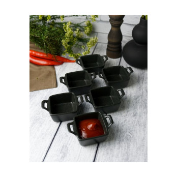 Соусник квадратный Porland Seasons Black, 7х10 см  