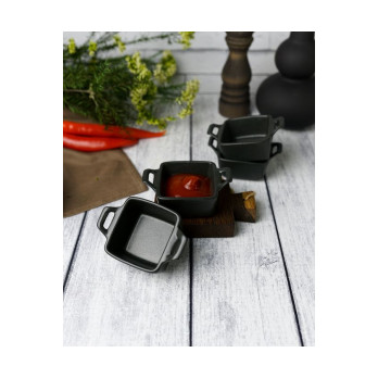 Соусник квадратный Porland Seasons Black, 7х10 см  