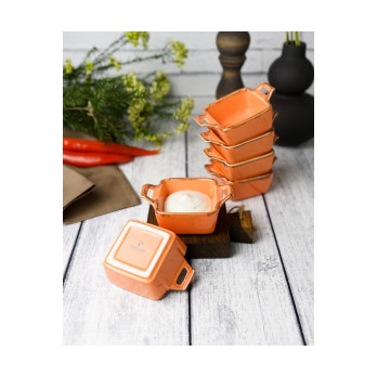 Соусник квадратный Porland Seasons Orange, 7х10 см