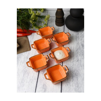 Соусник квадратный Porland Seasons Orange, 7х10 см