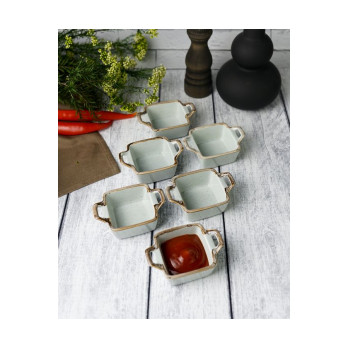 Соусник квадратный Porland Seasons Grey, 7х10 см