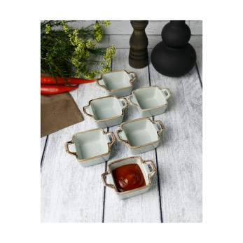 Соусник квадратный Porland Seasons Grey, 7х10 см