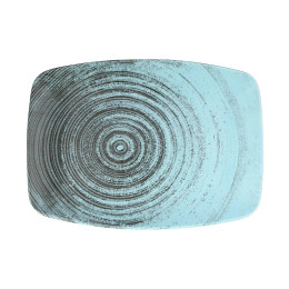 Блюдо прямоугольное Porland Lykke Turquoise, 32х23 см