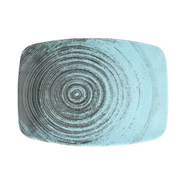 Блюдо прямоугольное Porland Lykke Turquoise, 27х19 см