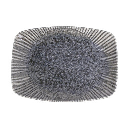 Блюдо прямоугольное Porland Iris Grey, 27х19 см