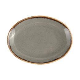 Блюдо овальное Porland Seasons Dark Grey, 31х24 см 