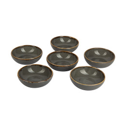 Набор соусников Porland Seasons Dark Grey, 10 см, 6 шт.